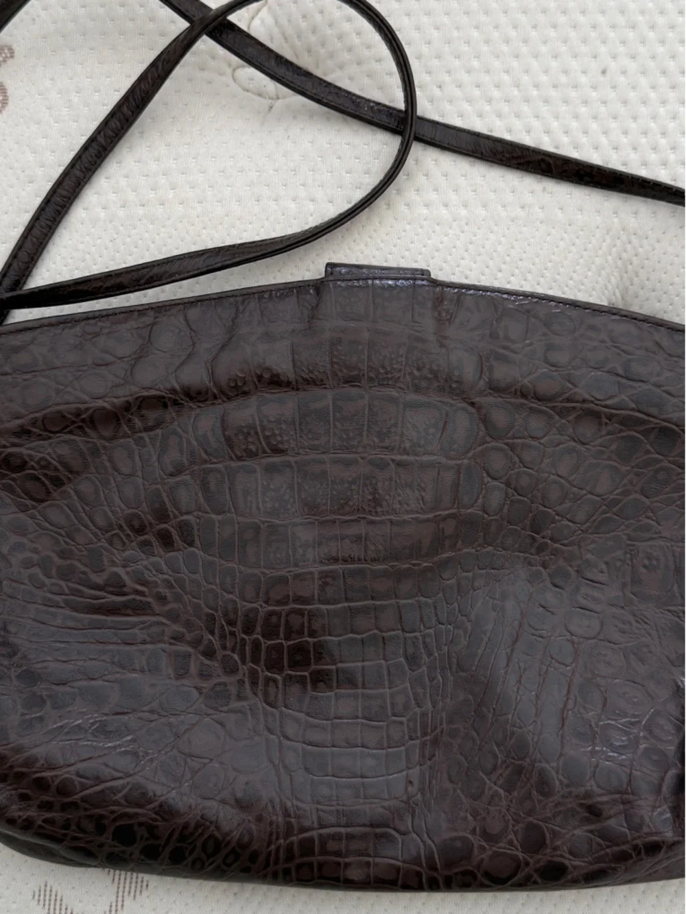 Vintage 80s Fifth Avenue Handbags Patchwork Crossbody Leather Made in USA - Picture 7 of 9